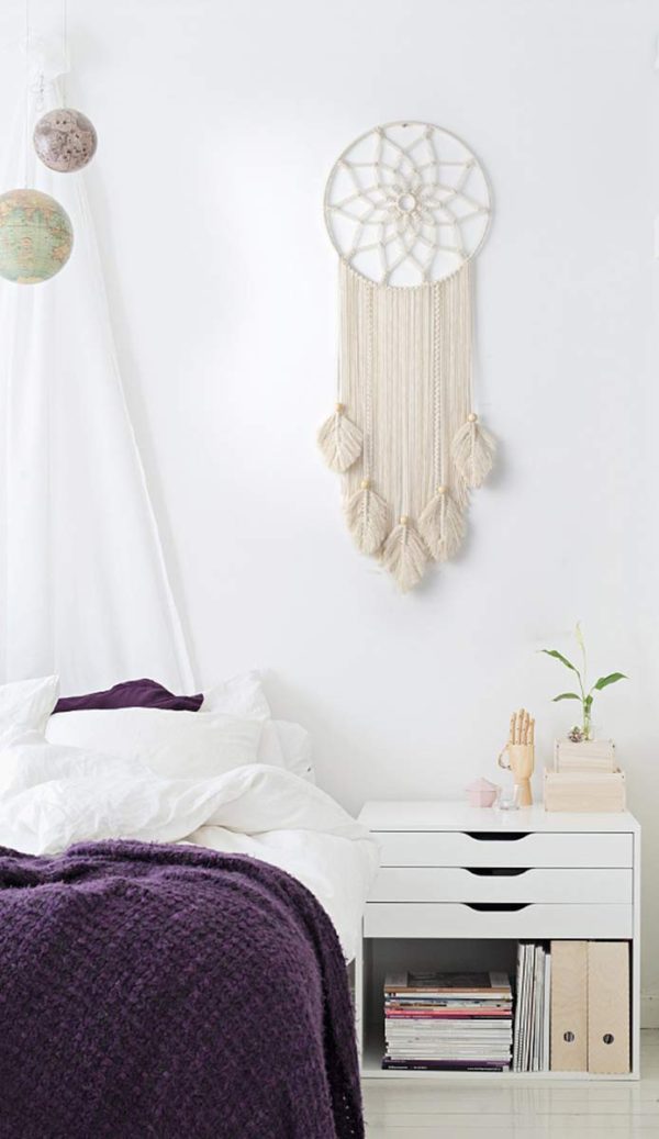 Mkono Macrame Dream Catcher Woven Feather Wall Hanging Handmade Dreamcatcher Boho Tassels Decoration Home Decor, 36 x 13 inches - Image 5