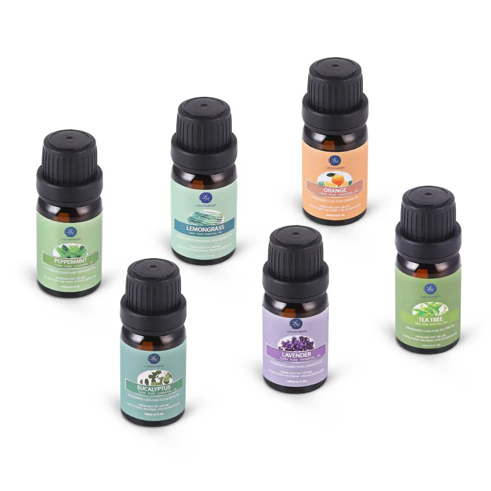 Lagunamoon Essential Oils Top 6 Gift Set Pure Essential Oils for