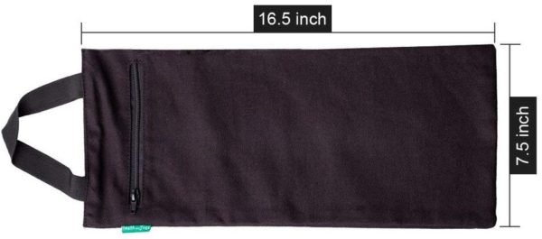HealthAndYoga(TM) Yoga Sand Bags - Double Bag with Inner Waterproof Bag - Prop for Adding Weight and Support (Purple) - Image 3