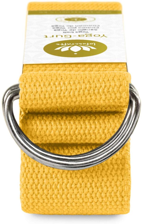 Lotuscrafts Yoga Strap for Stretching and Excercise - 100% Organic Cotton - Yoga Belt Strap with Adjustable D-Ring Buckle - Yoga Band - Yoga Stretching Strap for Flexibility and Physical Therapy 8 FT - Image 3