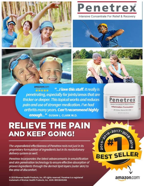 Penetrex Pain Relief Therapy [2 Oz] – Trusted by 2 Million+ Sufferers Since 2009. (for Your Back, Neck, Knee, Shoulder, Foot, etc) Safe to use with Arthritis Gloves, Back Massagers, Knee Braces, etc. - Image 2