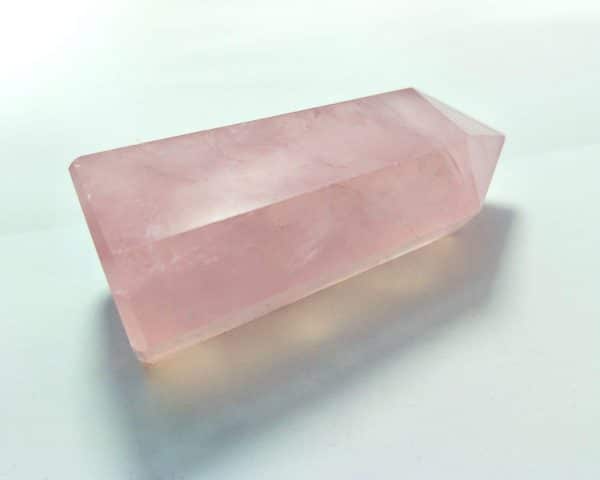 Rose Quartz Healing Crystal Wand Pointed & Faceted Prism Bar for Reiki Chakra Meditation Therapy Deco - Image 3
