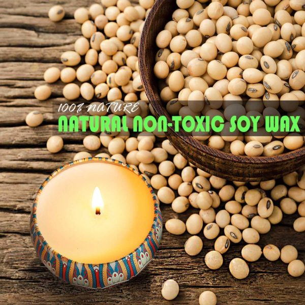 YIHANG Scented Candles Gift Sets, Natural Soy Wax 2.5 Oz Unit Portable Travel Tin Perfect for Women Aromatherapy Anniversary - 8 Pack - Image 3