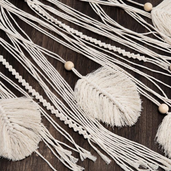 Mkono Macrame Dream Catcher Woven Feather Wall Hanging Handmade Dreamcatcher Boho Tassels Decoration Home Decor, 36 x 13 inches - Image 2