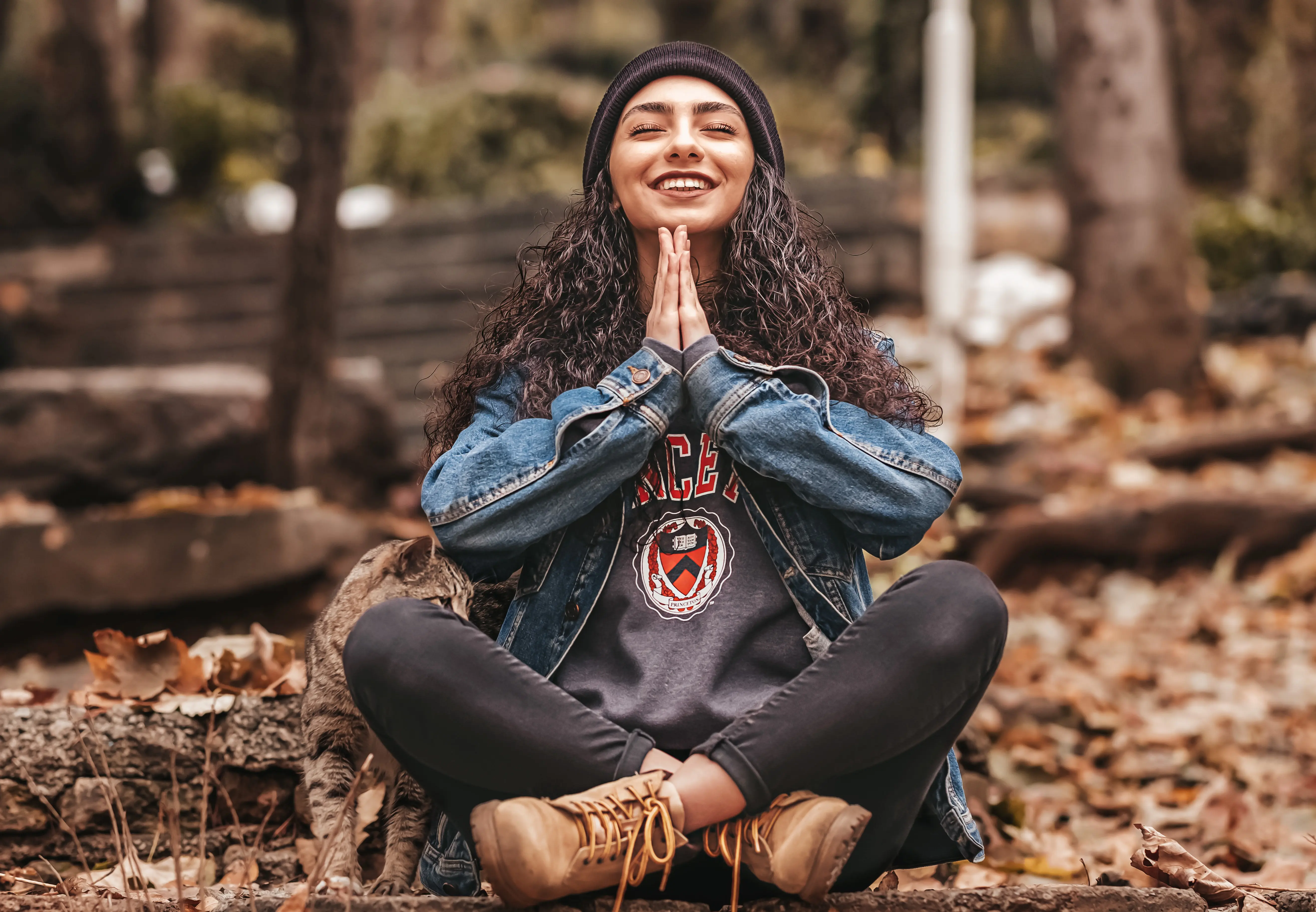 Smiling Woman Meditating