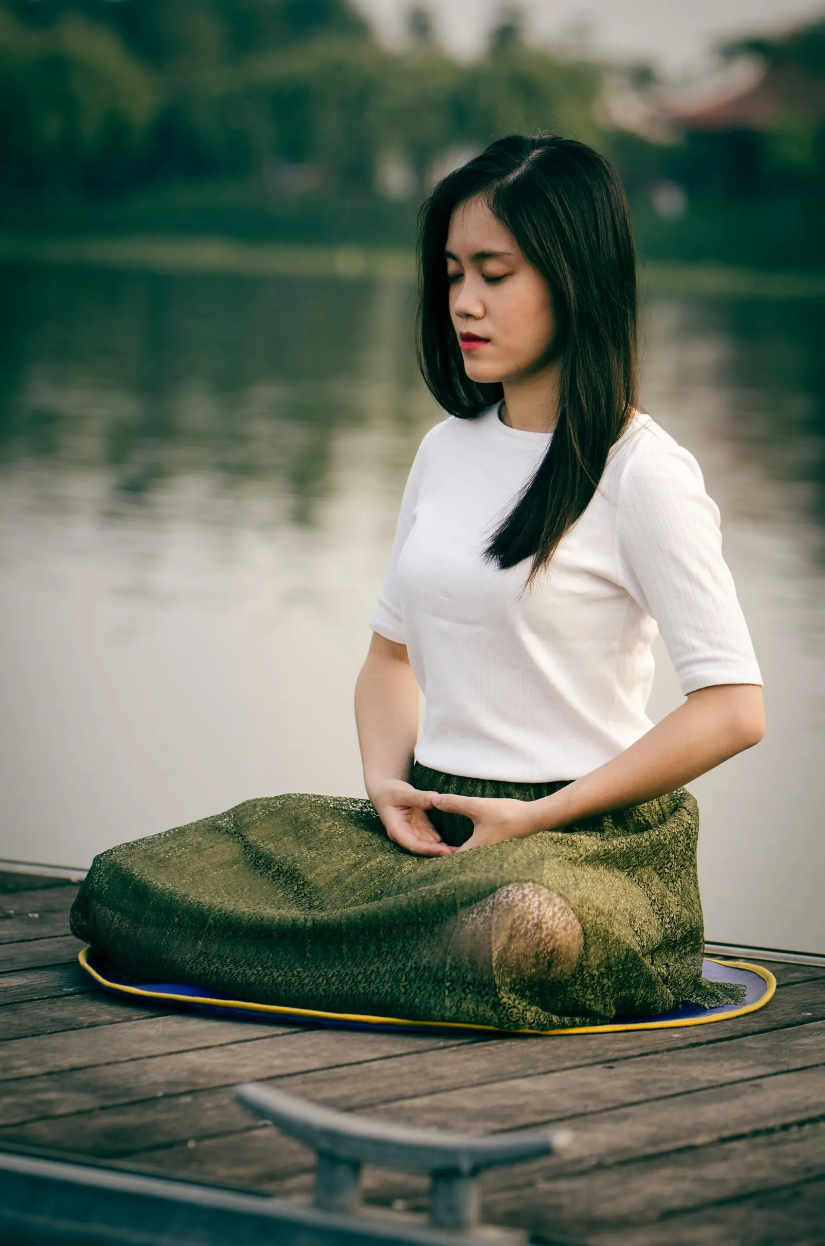 Girl meditating