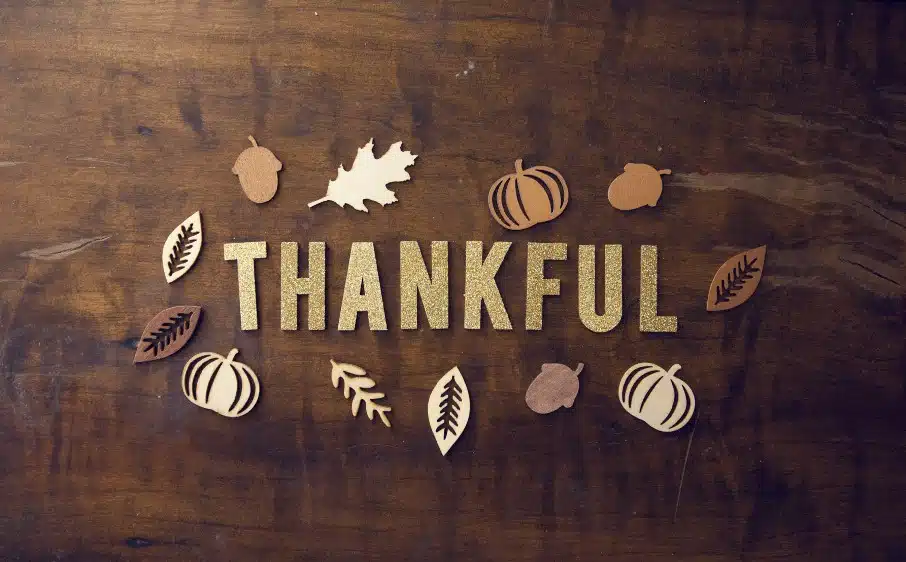 Image of the words "Thankful"