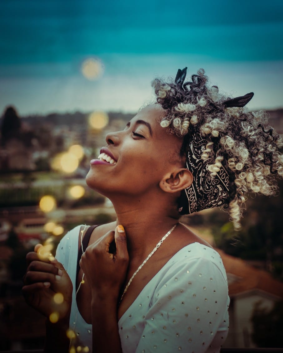 Illumined Woman Smiling Woman