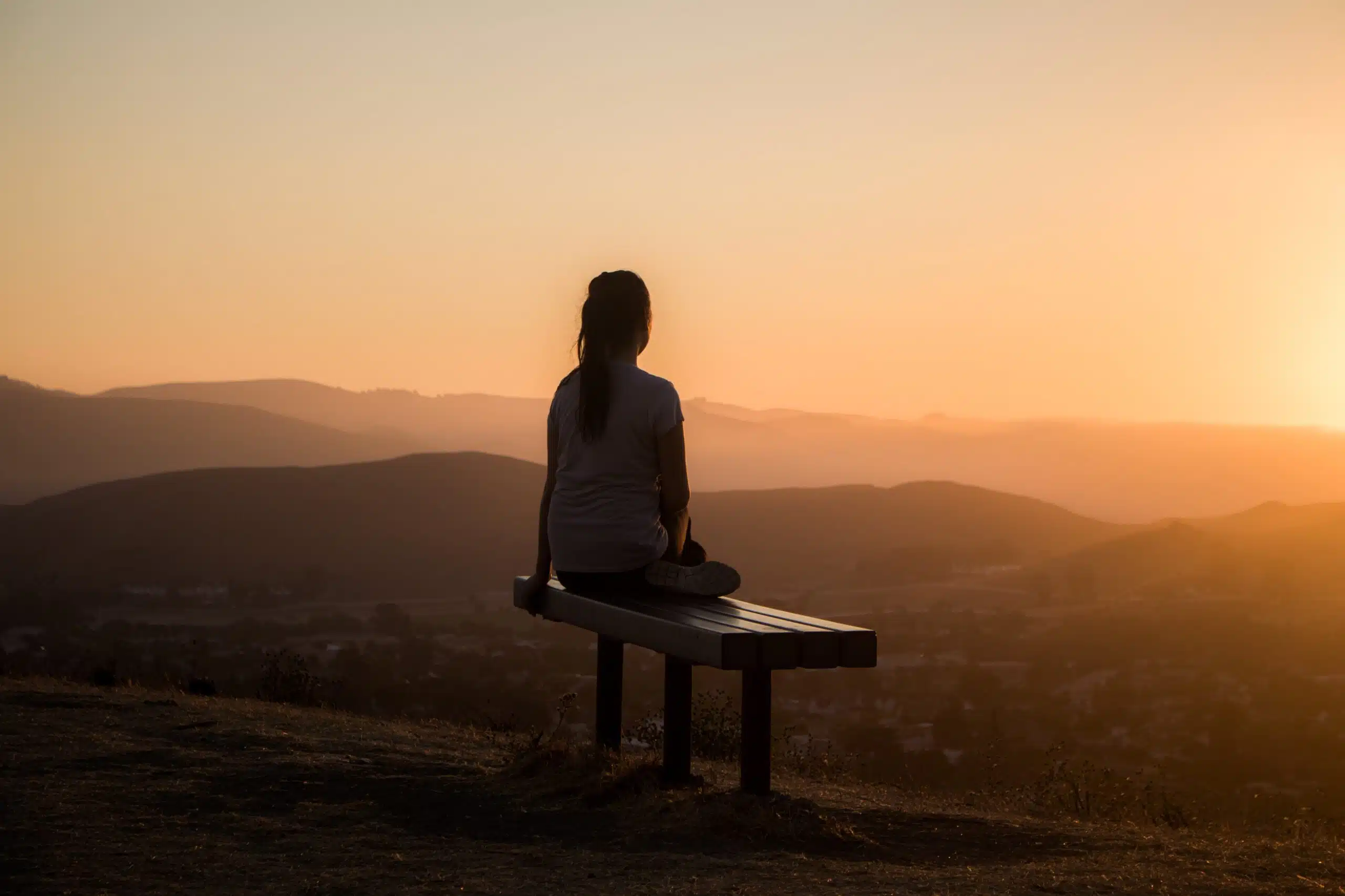 Silouette of Person Meditating